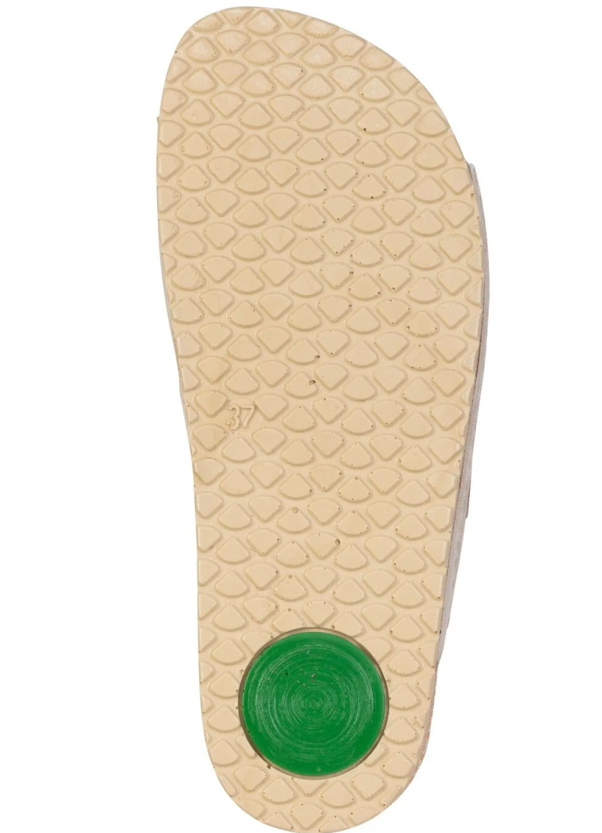 Discount MUBB , bequeme Damen-Pantoletten, Weite H, mit Klettverschluss SAND
