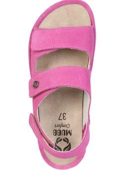 New MUBB , bequeme Damen-Sandalen, Weite H, mit herausnehmbarem Fußbett PINK