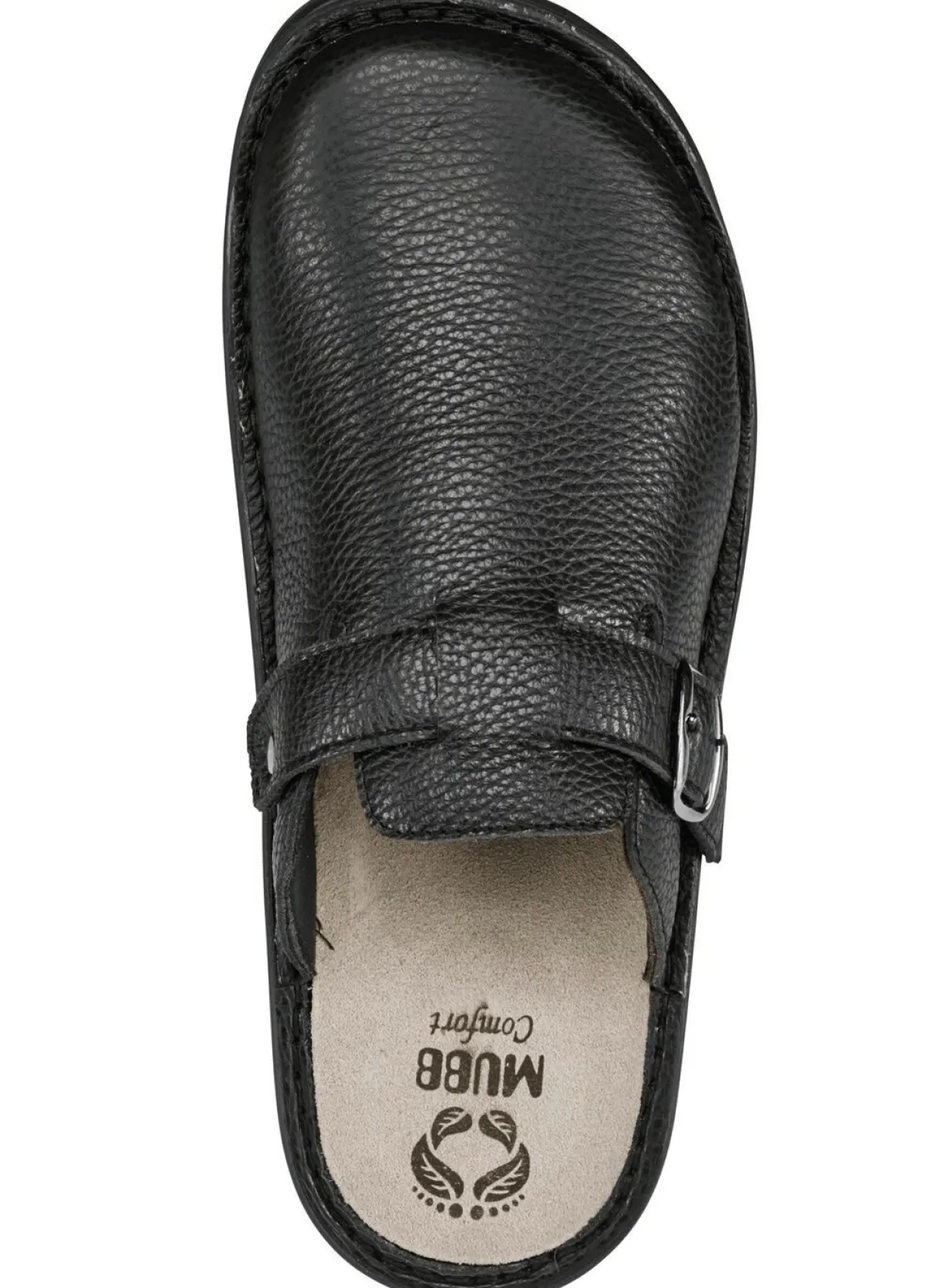 Online MUBB , bequeme Herren-Clogs, Weite H, mit herausnehmbarem Fußbett SCHWARZ