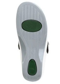 MUBB , klassische Damen-Clogs, Wete H, mit herausnehmbarem Fußbett WEISS