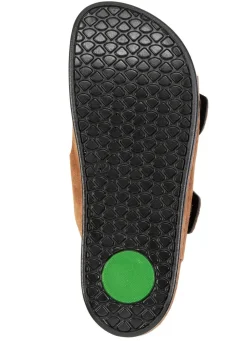 Outlet MUBB , klassische Herren-Pantoletten, Weite H, aus Leder COGNAC