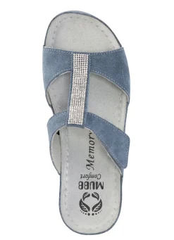 Discount MUBB Pantolette mit funkelnden Glitzersteinchen JEANS