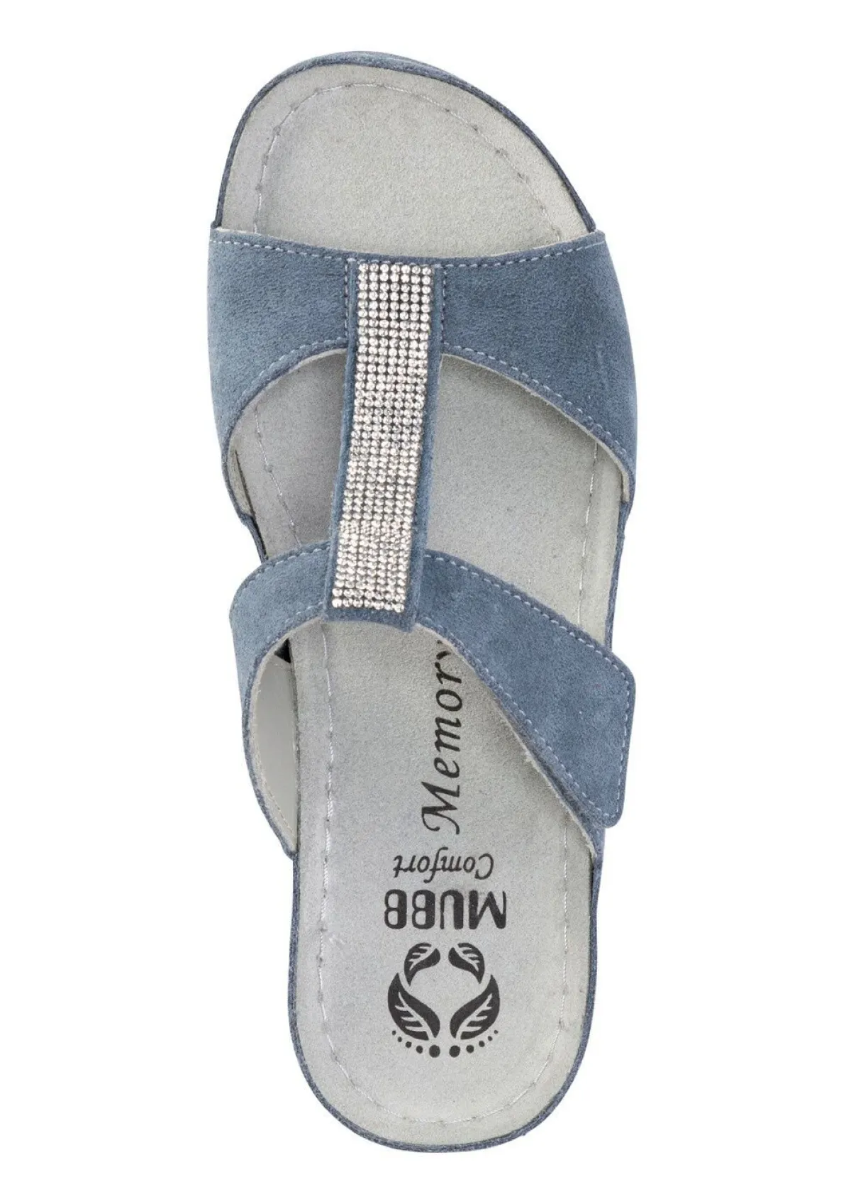 Discount MUBB Pantolette mit funkelnden Glitzersteinchen JEANS