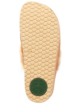Best BADER Mubb, warme Damen-Hausschuhe, Weite H, mit Lammfell CAMEL