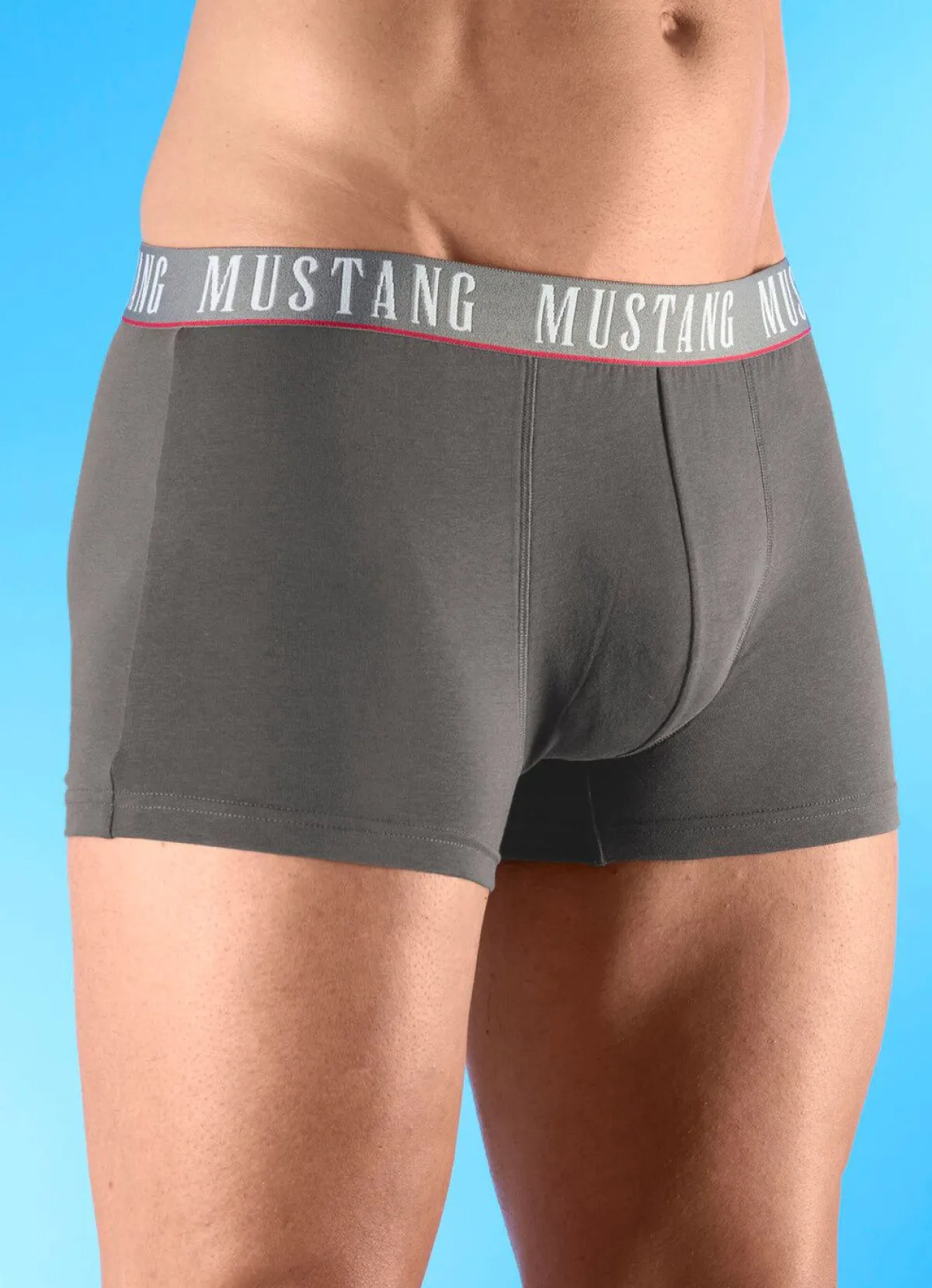 Hot MUSTANG Dreierpack Pants mit Elastikbund 1X MARINE, 1X ROT, 1X ANTHRAZIT