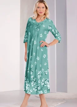 Online LAURINA Nachthemd von "" mit Motivspitze am Ausschnitt JADE
