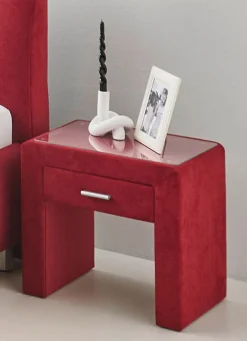 Discount BADER Nachttisch mit Schublade ROT