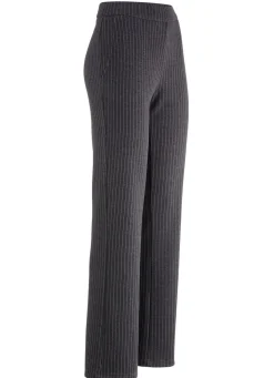 KLAUS MODELLE MADE IN GERMANY Nadelstreifenhose in modischer Weite ANTHRAZIT-HELLGRAU