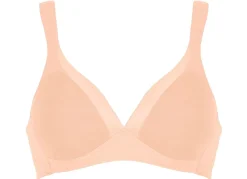 Outlet BADER Naturana BH mit Satinblende am Dekolleté PUDER