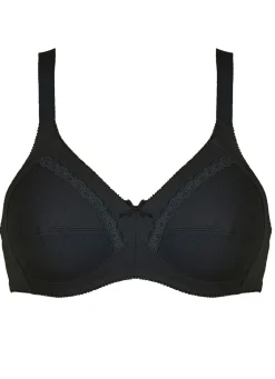 Outlet NATURANA Zweierpack BH mit dekorativem Spitzenband in den Cups 2X SCHWARZ