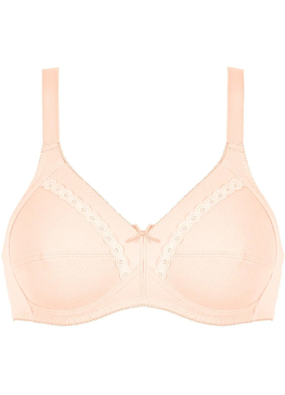 Online NATURANA Zweierpack BH mit dekorativem Spitzenband in den Cups 1X ZARTAPRICOT, 1X WEISS