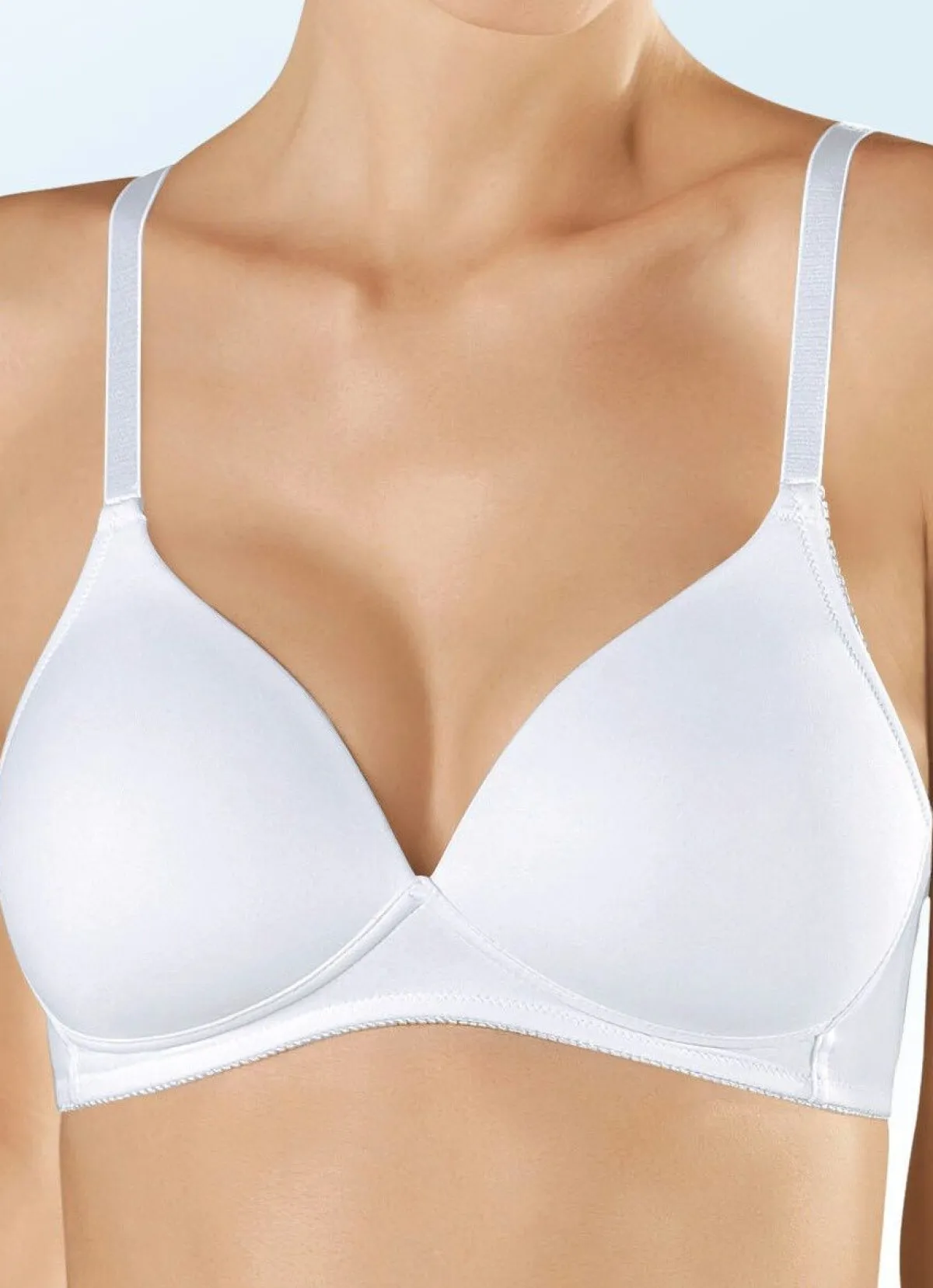 Discount BADER Naturana Zweierpack BH mit gepolsterten Cups 1X MARINE, 1X WEISS