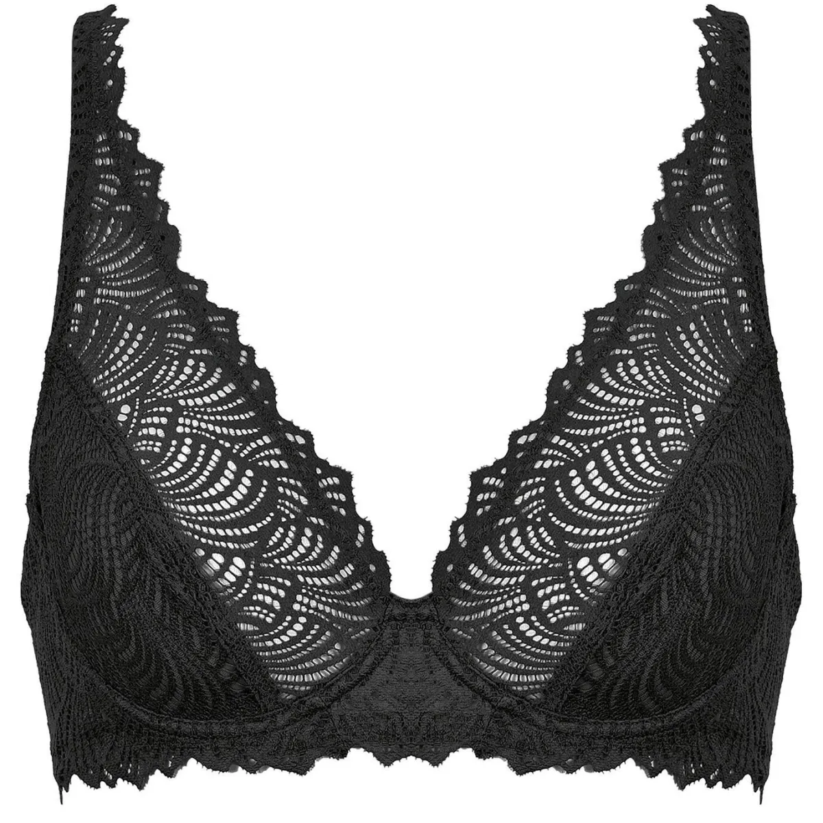 Outlet NATURANA Bügel-BH aus elastischer Spitze SCHWARZ
