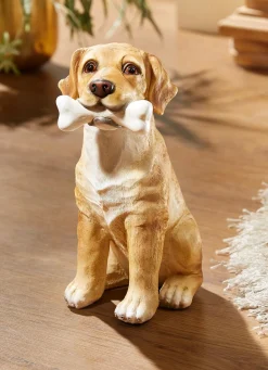 Online BADER Niedlicher Hund mit Knochen BRAUN-WEISS