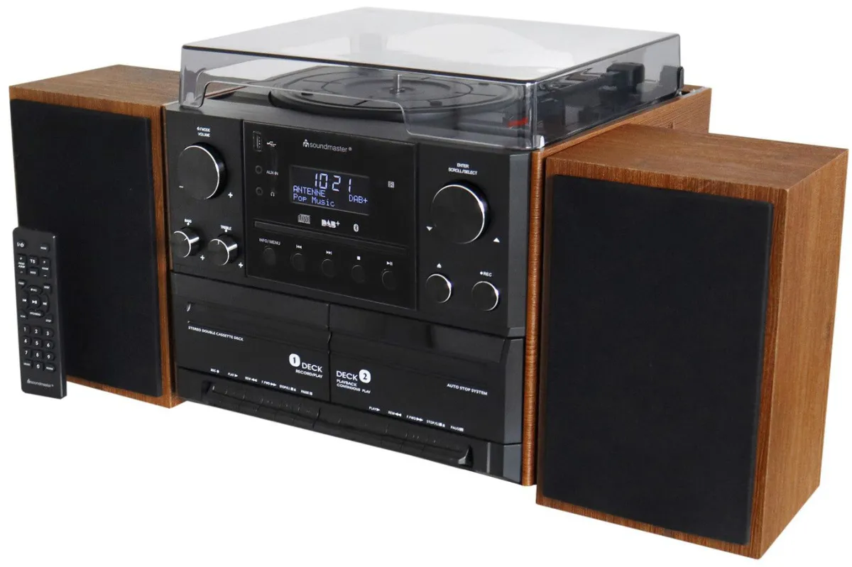 Discount BADER Nostalgie-Stereoanlage mit Fernbedienung BRAUN