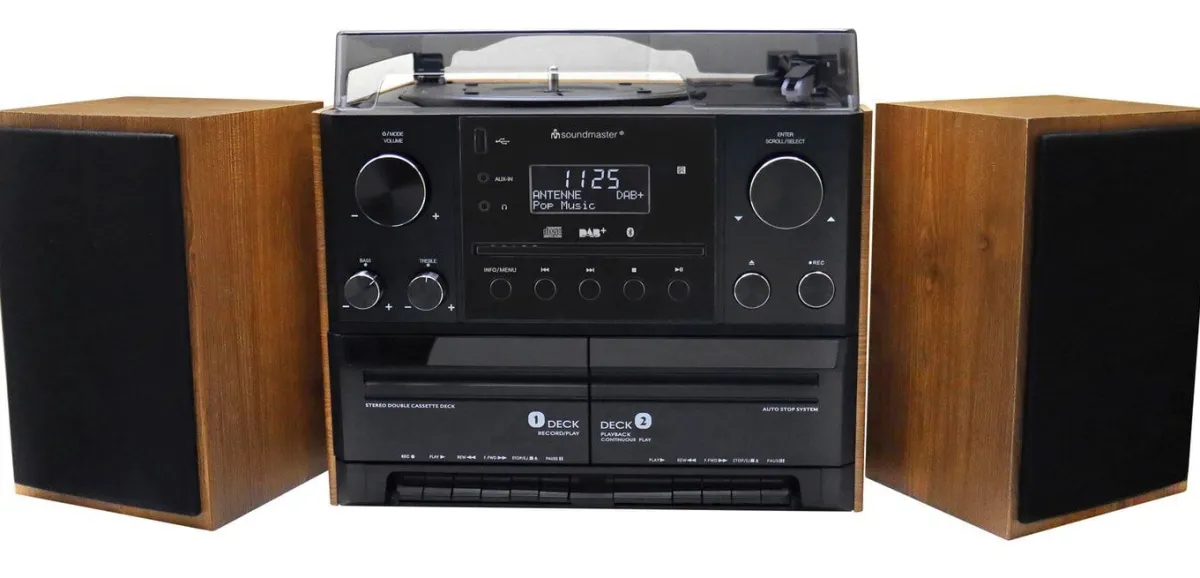 Discount BADER Nostalgie-Stereoanlage mit Fernbedienung BRAUN