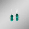 Clearance BADER Ohrhaken mit Zirkonia und Malachit-
