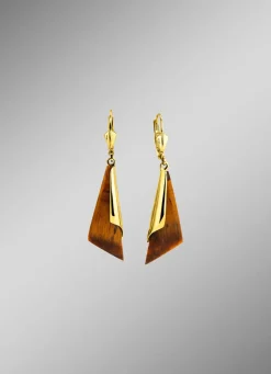 Discount BADER Ohrringe aus Gold mit Tigerauge
