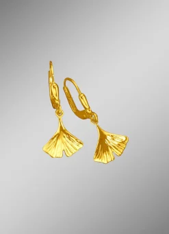 Best BADER Ohrringe im Ginkgoblatt-Design