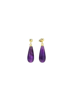 New BADER Ohrstecker aus Gold mit Amethyst