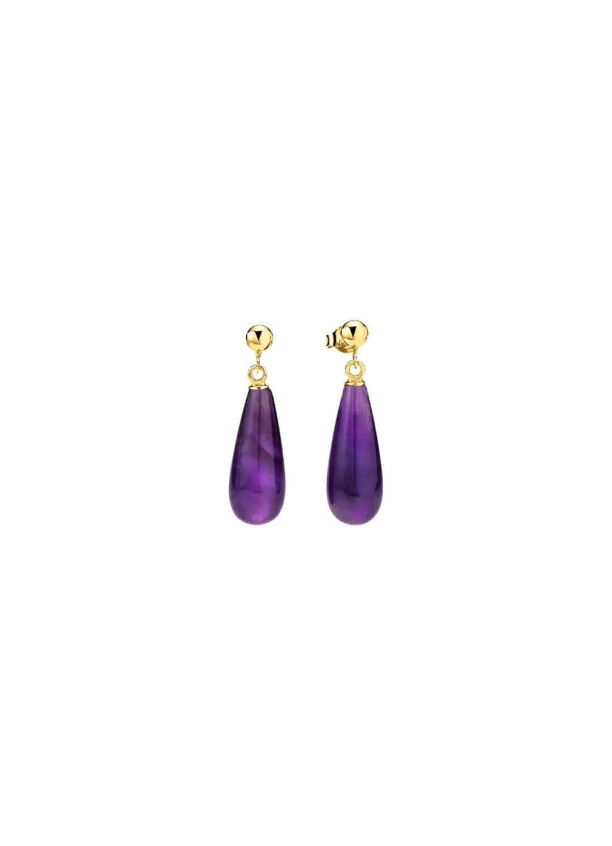 New BADER Ohrstecker aus Gold mit Amethyst