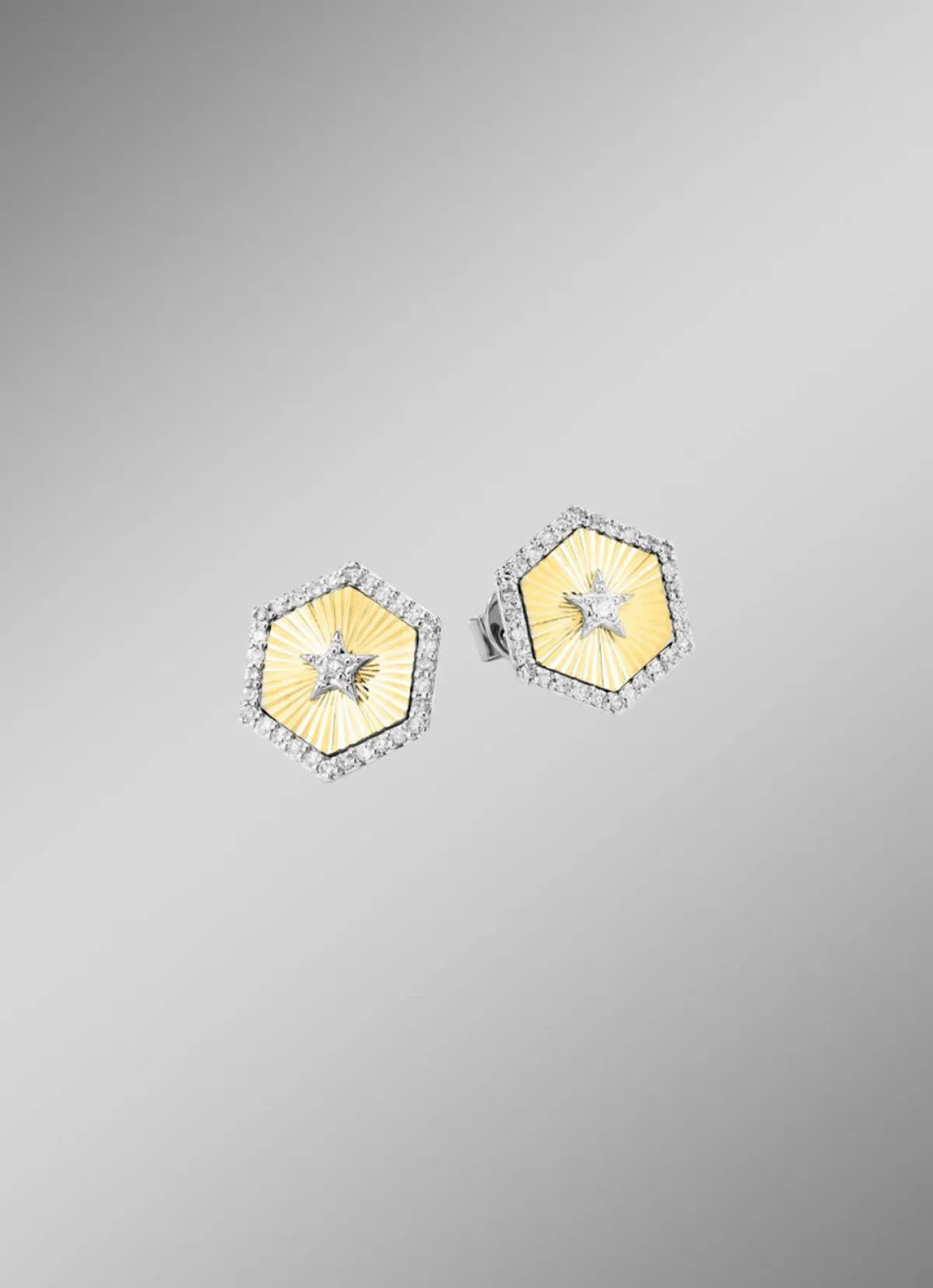 Discount BADER Ohrstecker in Bicolor mit 2 Brillanten und 60 Diamanten
