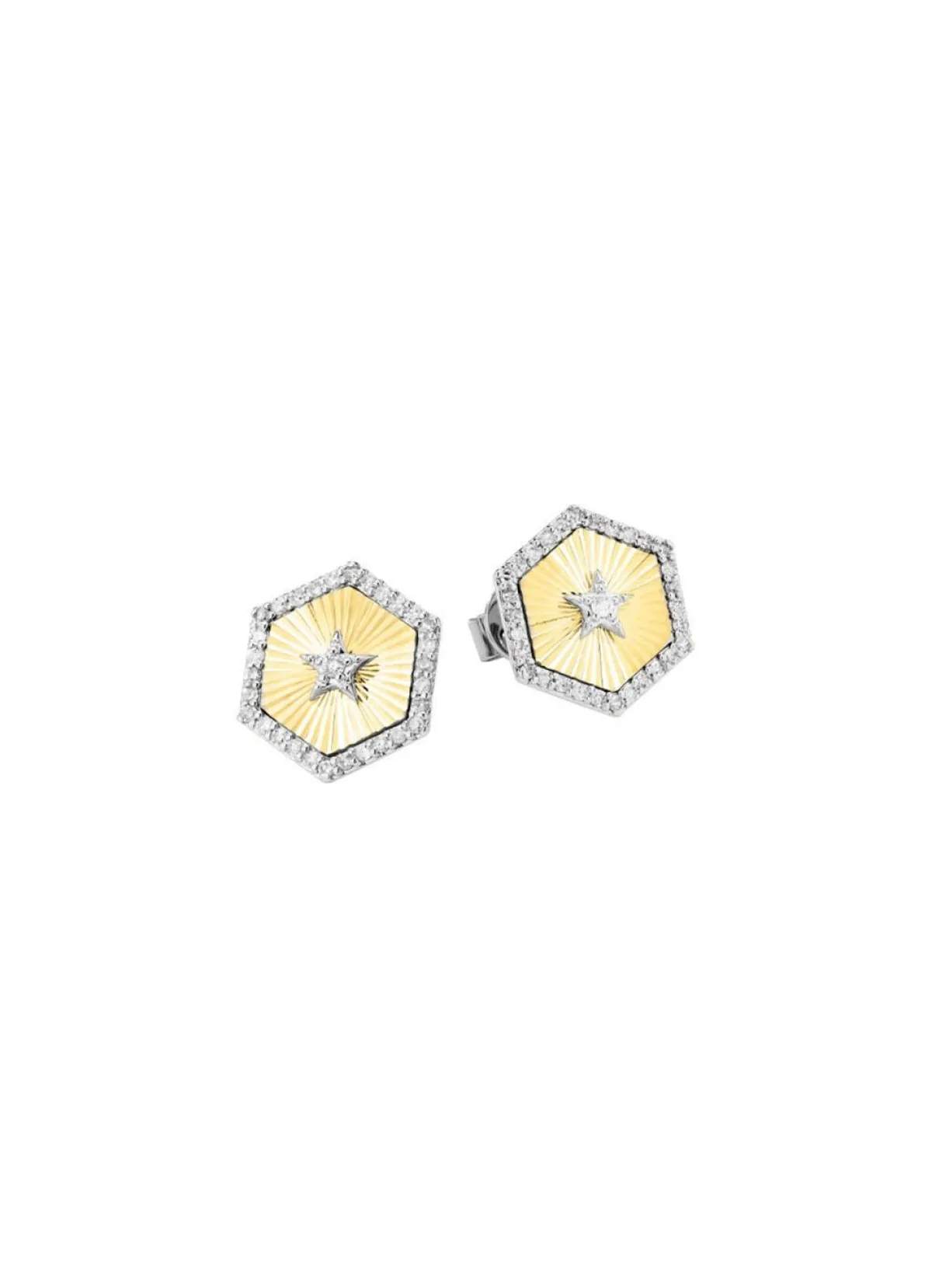 Discount BADER Ohrstecker in Bicolor mit 2 Brillanten und 60 Diamanten
