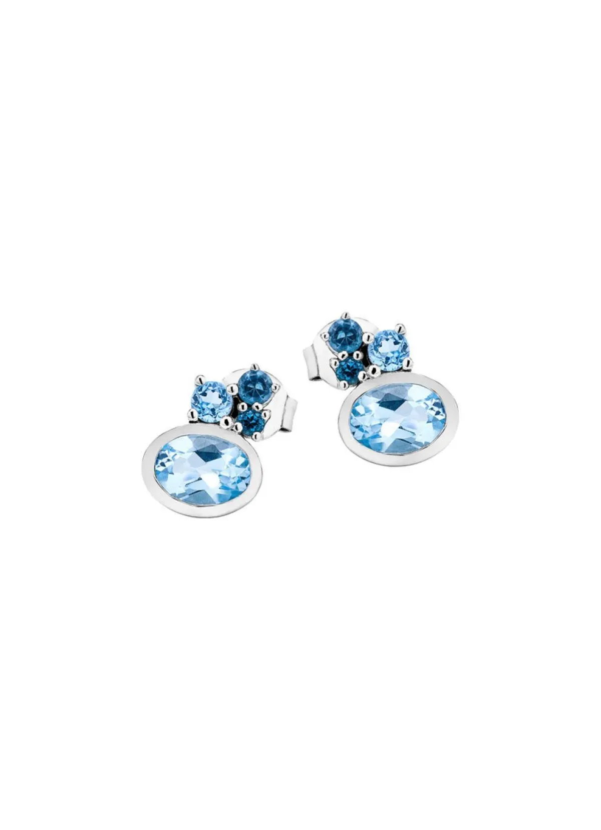 Outlet BADER Ohrstecker mit Blautopas (beh.)