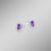 BADER Ohrstecker mit echt Amethyst und synth. Zirkonia