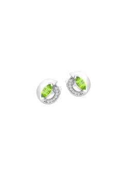 Sale BADER Ohrstecker mit echt Peridot und synth. Zirkonia