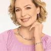 Sale BADER Ohrstecker mit Kristallen in Pink