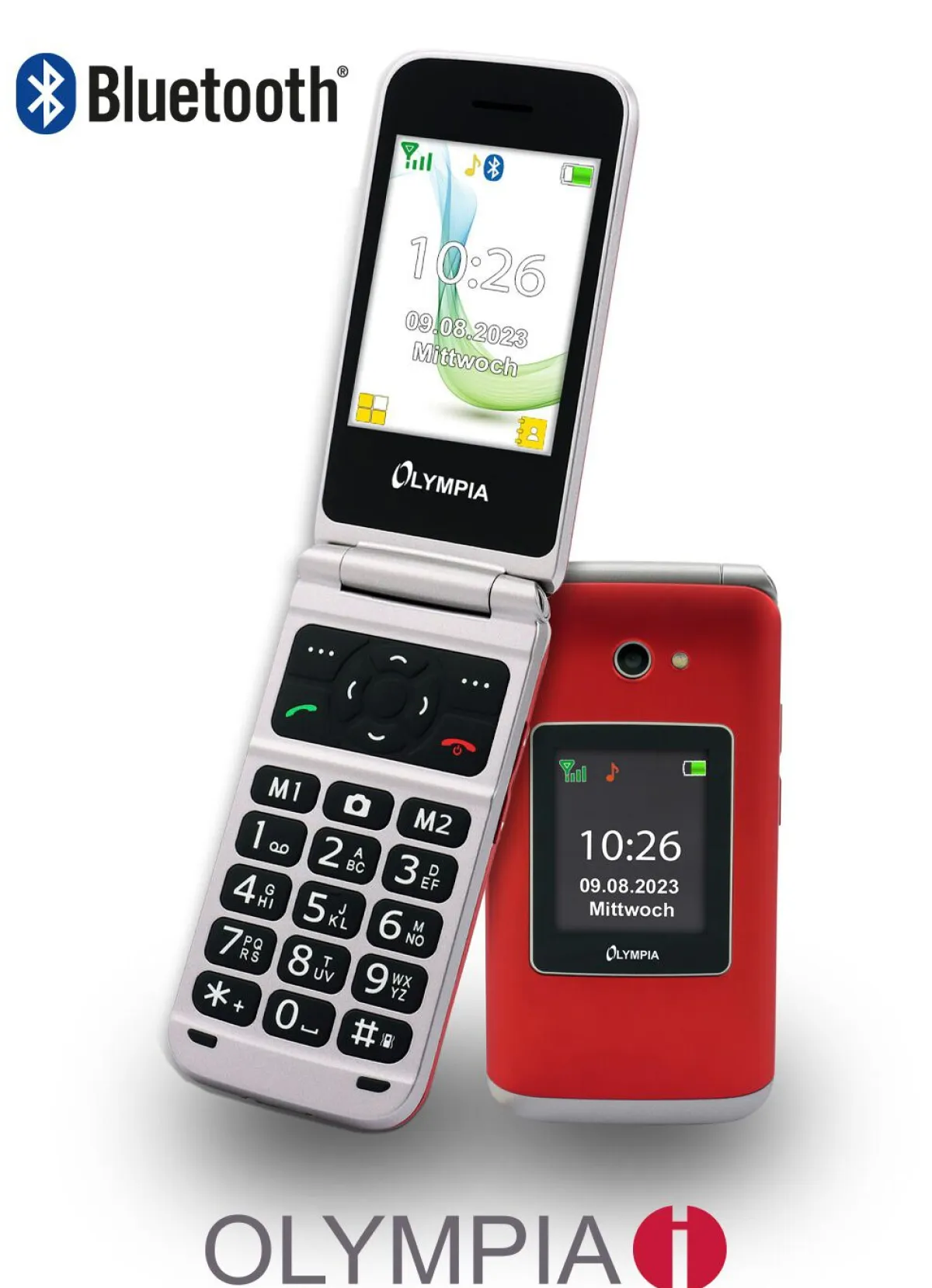 Sale BADER Olympia VITUS 4G Klapphandy mit Großtasten ROT