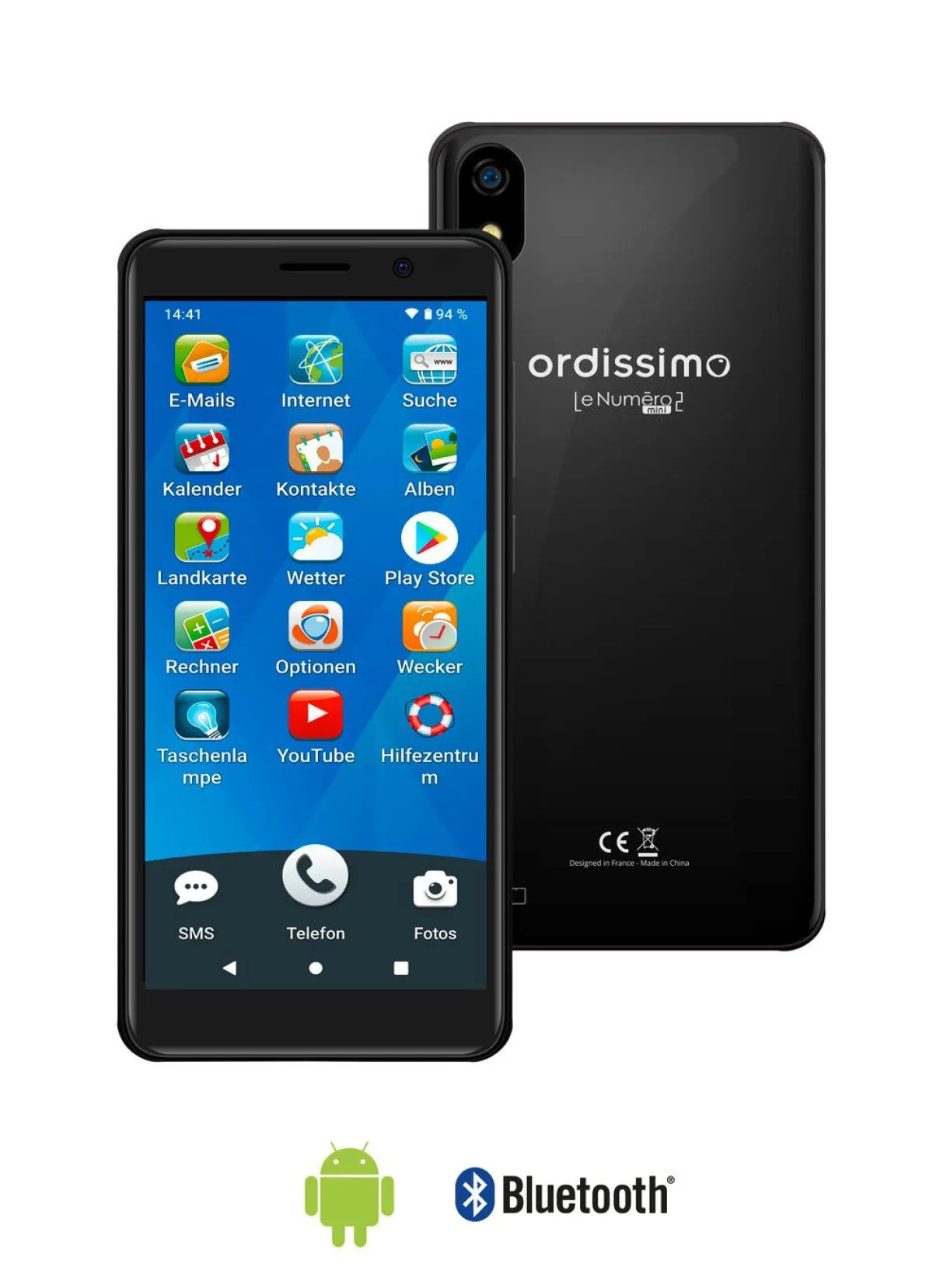 Clearance BADER Ordissimo Smartphone LeNuméro2 mini SCHWARZ