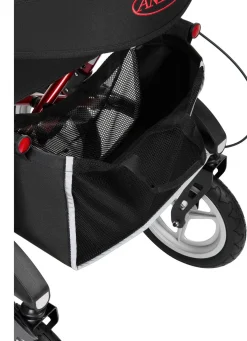 Best BADER Outdoor Rollator Inklusive Tasche und Gehstockhalter ROT