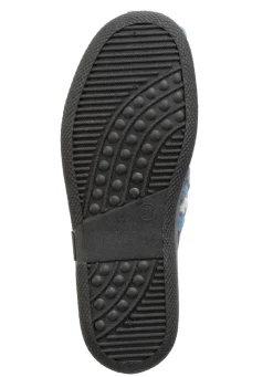 Discount BADER Pantoffel mit Blüten-Dessin JEANS-ECRU