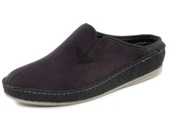 Clearance BADER Pantoffel mit seitlich eingesetztem Gummizug SCHWARZ
