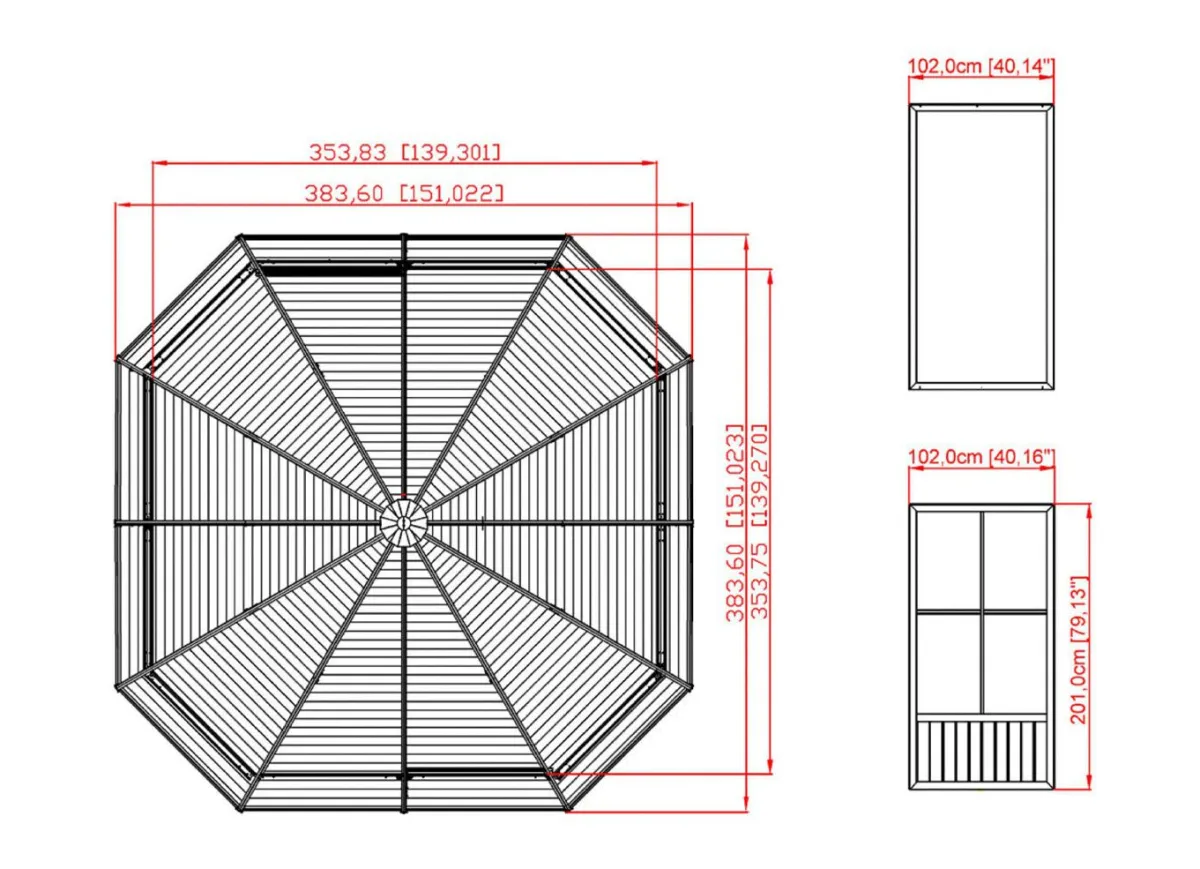 New BADER Pavillon „Charleston“ anthrazit