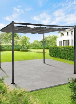 Clearance BADER Pergola mit pulverbeschichtetem Stahlgestell anthrazit