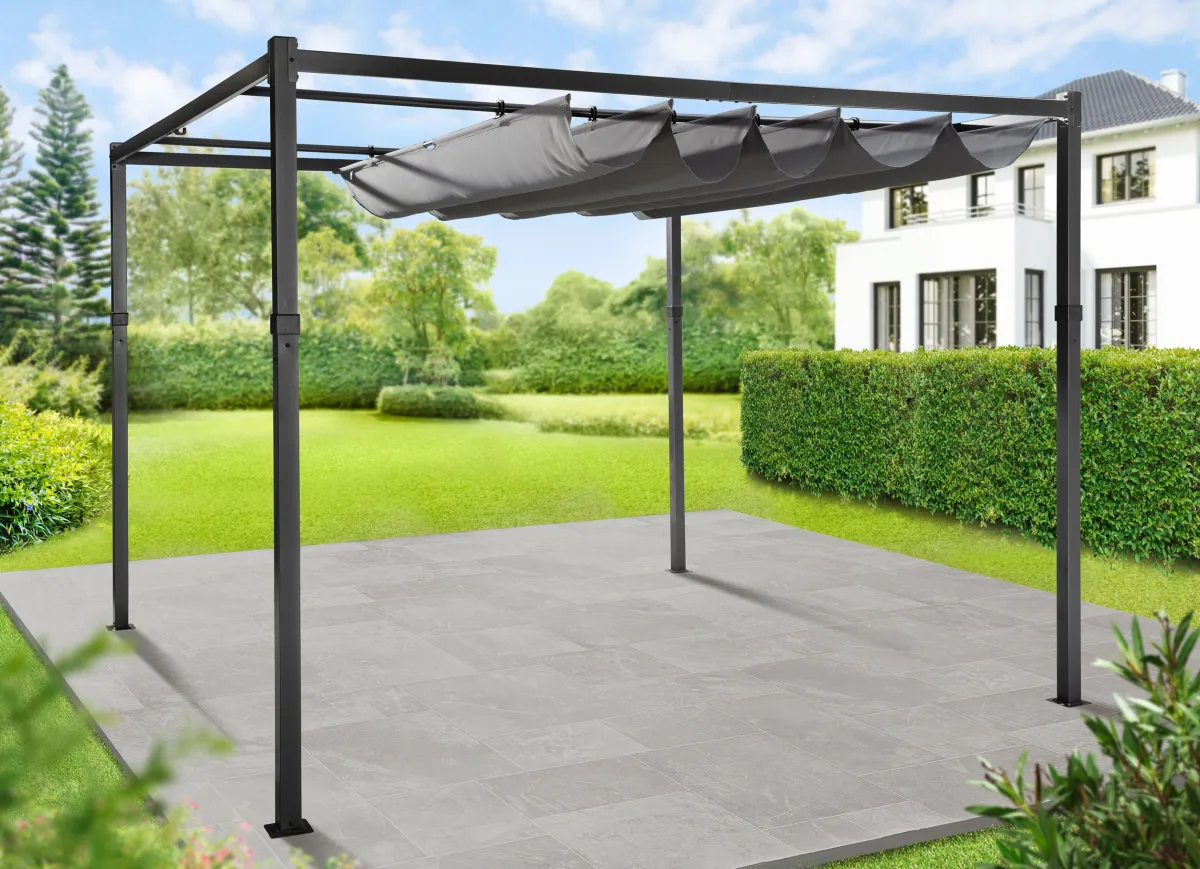 Clearance BADER Pergola mit pulverbeschichtetem Stahlgestell anthrazit