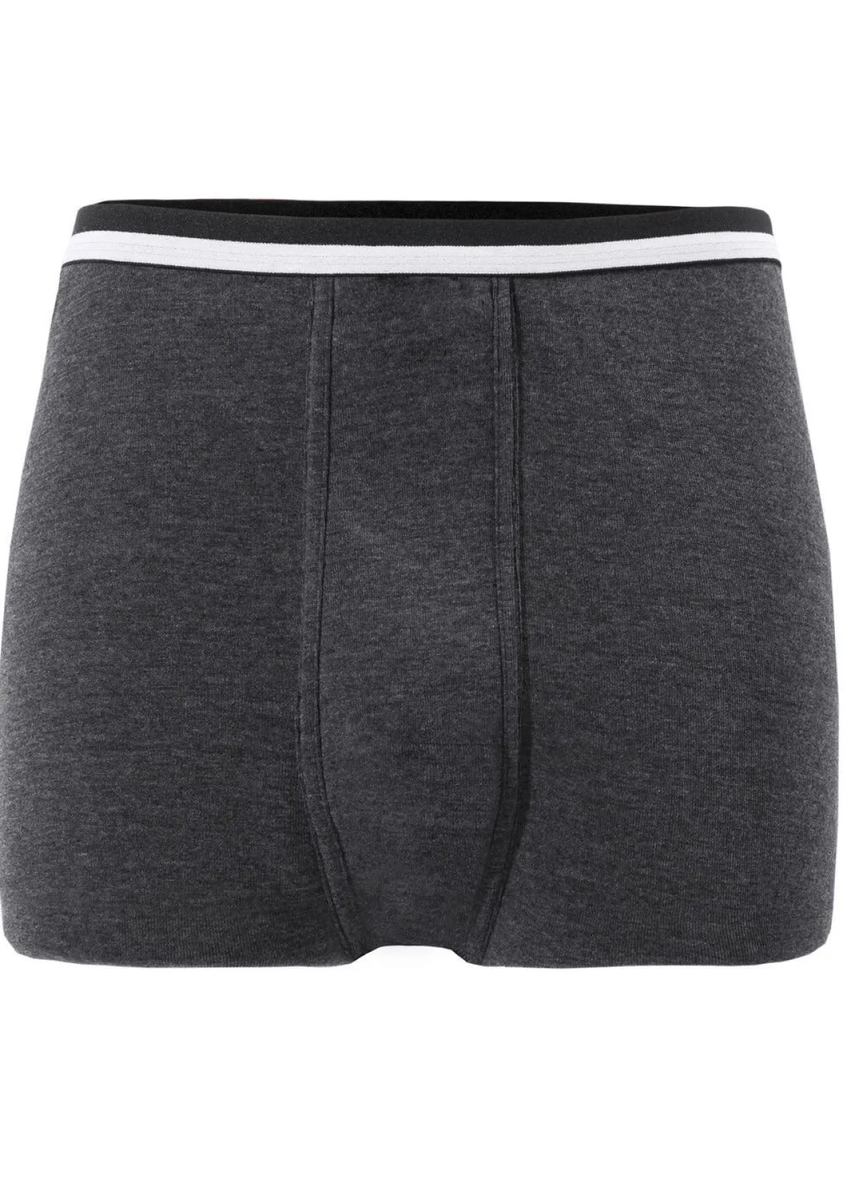 Online PERMATHERM , Zweierpack Unterhosen, knielang, Winterwäsche 1X JEANSBLAU MELIERT, 1X ANTHRAZIT MELIERT