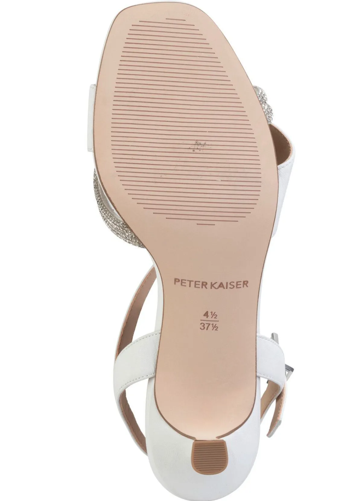 PETER KAISER Sandalette mit Glitzersteinchen WEISS