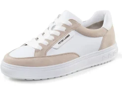 Discount PETER KAISER Schnür-Sneaker aus Nappa- und Veloursleder WEISS-BEIGE
