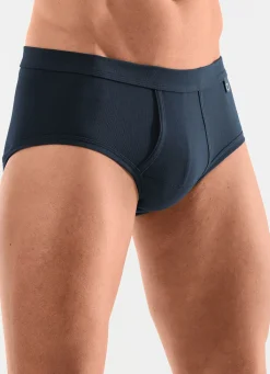 New BIO BY PFEILRING Pfeilring Dreierpack Slips aus Feinripp 2X JEANSBLAU, 1X MARINE