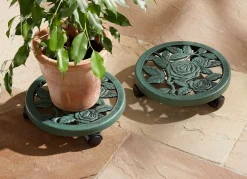 Outlet BADER Pflanzenroller antik, 2er-Set GRÜN