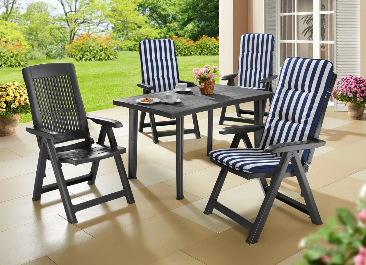 Best BADER Pflegeleichte und wetterfeste Gartenmöbel ANTHRAZIT