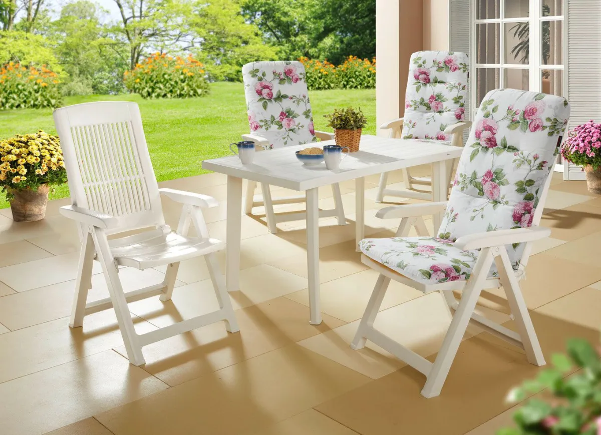 Outlet BADER Pflegeleichte und wetterfeste Gartenmöbel WEISS