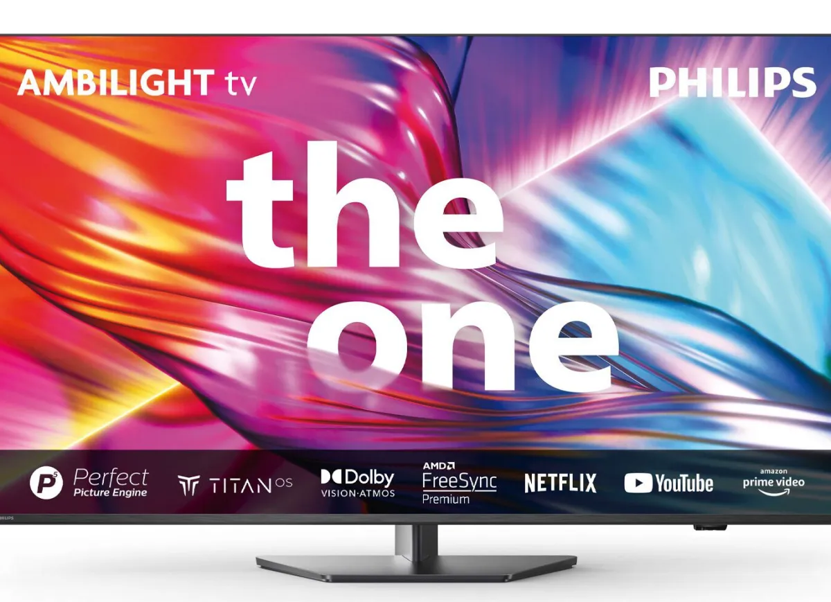 Clearance PHILIPS The One 4K Ultra-HD Ambilight-LED-TV ANTHRAZIT