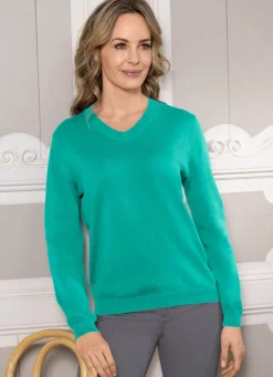 Best BADER Pima-Pullover in Feinstrick JADEGRÜN