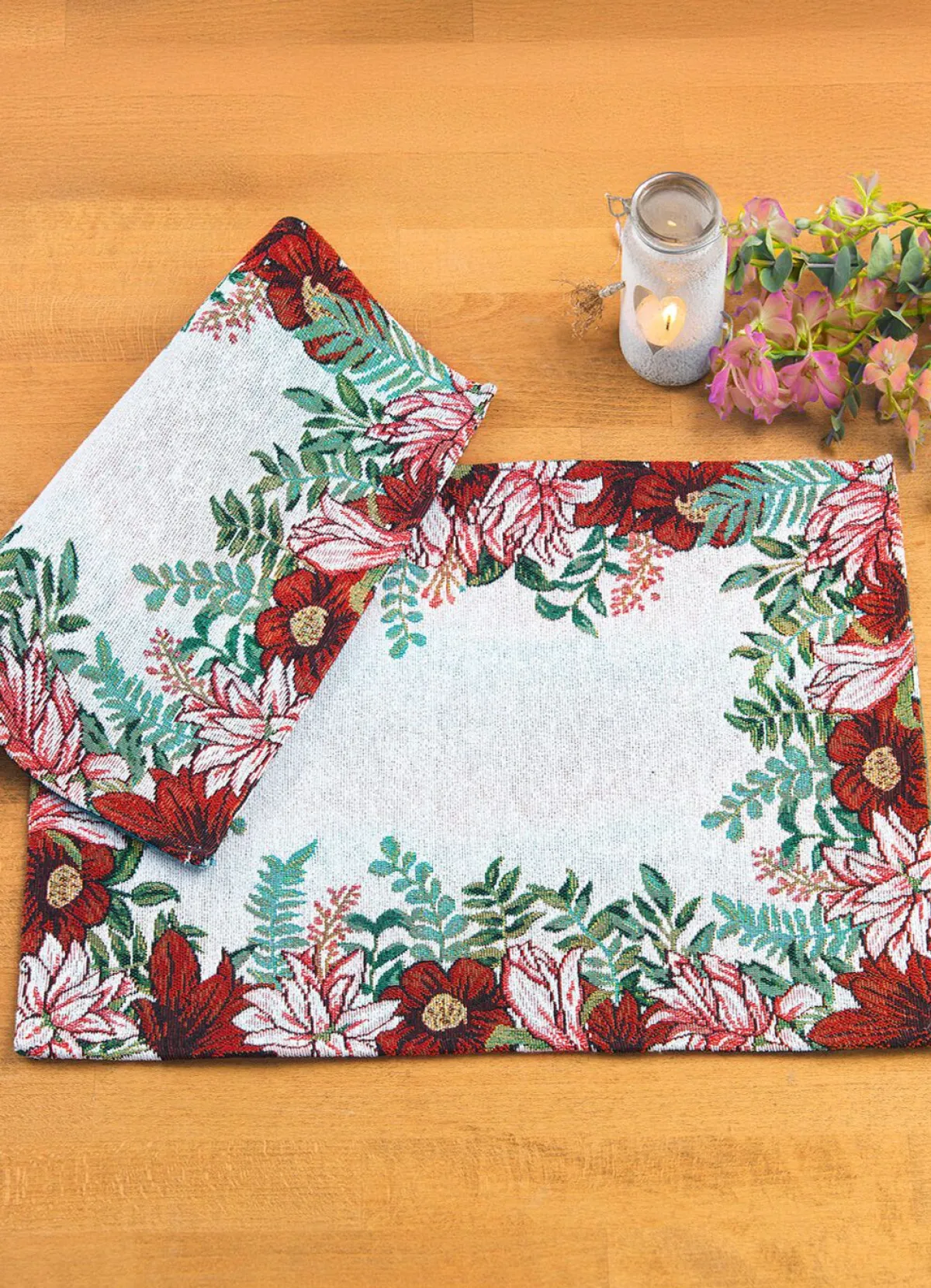 Sale BADER Platzset mit Blüten-Motiv, 2-teilig BUNT