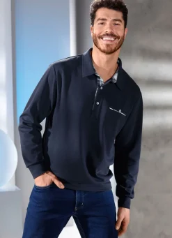 Clearance BADER Poloshirt in 3 Farben DUNKELBLAU